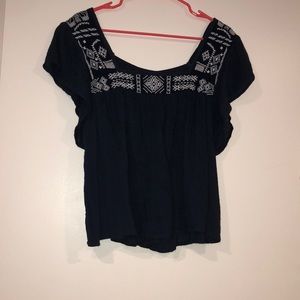 Dark blue hollister blouse